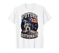 Future Astronaute Portoricain Explorateur Spatial Grunge T-Shirt Graphique avec Valeur