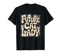 Future Cat Lady Chatons Mignons Autour des Lettres T-Shirt