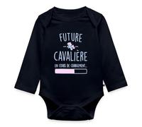 Future Cavalière En Cours Chargement Humour Body Manches Longues Bébé Bio