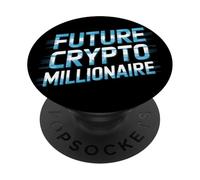 Future Crypto Millionaire Funny Crypto-Monnaie Investisseur PopSockets PopGrip Adhésif