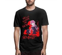 Future Diary Men's Cotton Short Sleeve T-Shirt Black S