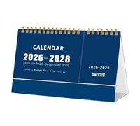 Future Focus Journal - Agenda mensuel pour planification à long terme | Format calendrier 2026-2028 avec taille de bureau compacte, onglets de rappel de vacances pour étudiants, familles, Noël et
