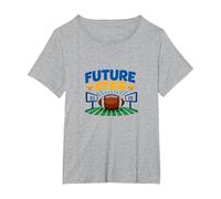Future Football Star Cadeau pour Les Fans de Sport T-Shirt, Femme Grandes Tailles, Gris Chiné, 1X