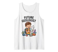 Future Geologist Kid avec loupe Cristaux Science Débardeur