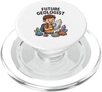 Future Geologist Kid avec loupe Cristaux Science PopSockets PopGrip pour MagSafe