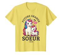 Future Grande Soeur 2026, Je Vais Être Grande Soeur 2026 T-Shirt, Enfant, Citron, 10 Ans
