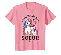 Future Grande Soeur 2026, Je Vais Être Grande Soeur 2026 T-Shirt, Enfant, Rose, 12 Ans