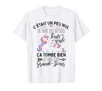 Future Grande Soeur Drôle Annonce Licorne Bêtises Cadeau T-Shirt