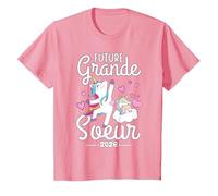 Future Grande Soeur, Grande Soeur 2026 Annonce Grossesse T-Shirt, Enfant, Rose, 4 Ans