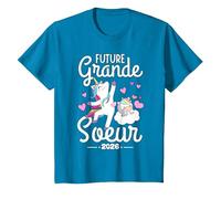 Future Grande Soeur, Grande Soeur 2026 Annonce Grossesse T-Shirt, Enfant, Saphir, 6 Ans