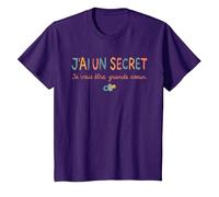 Future Grande Soeur J'Ai Un Secret Je Vais Être Grande Soeur T-Shirt, Enfant, Violet, 8 Ans