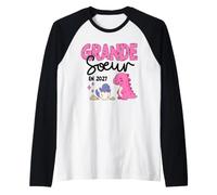 Future Grande Sœur 2027 Je Vais Être Grande Sœur Dinosaure Manche Raglan