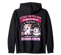 Future Grande Sœur Licorne Humour Annonce Grossesse Cadeau Sweat à Capuche