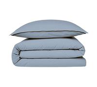 Future Home - Housse de Couette Vendue à l'unité 1 pièce avec Finition Rabat/Bouteille en 100% Coton Premium 57 Fils Unie Nuage 2 Personnes 240x220cm