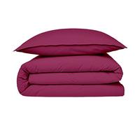 Future Home - Housse de Couette Vendue à l'unité 1 pièce avec Finition Rabat/Bouteille en 100% Coton Premium 57 Fils Unie Magenta 1 Personne 200x200cm