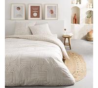 Future Home Parure de lit 3 pièces Adulte 2 Personnes Arche en Coton Set de Housse de Couette 240x220cm +2 Taies d'oreiller 63x63 cm avec Fermeture Boutons