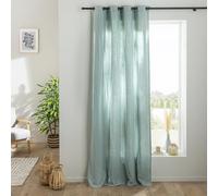 Future Home Rideau uni en Gaze de Coton Oeillets à l'unité 140x300cm Vert