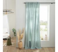 Future Home Rideau uni en Gaze de Coton Pattes cachées à l'unité 140x300cm Vert