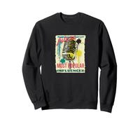 Future Influenceur Influenceur Rétro Vintage Microphone Art Sweatshirt