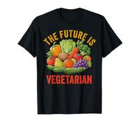 Future is Vegetarian Vegan Plants Légumes Amateur de Nourriture T-Shirt