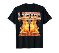 Future Lawyer Advocate Attorney Flames Style années 90 T-Shirt