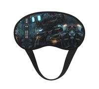 Future Masque de sommeil occultant à imprimé robot - Couverture confortable pour les yeux, bloquant la lumière, parfait pour les voyages, la méditation et le camping
