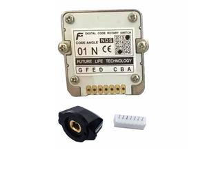 Future NDS Series Interrupteur à bande numérique, commutateur rotatif à code numérique, y compris boutons, sortie binaire 01 avec sortie INH, type N : 30° (360°/12))