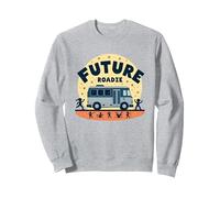 Future Roadie My First Concert Kids Music Tour Bus Adventure Sweatshirt, Unisexe pour Adultes, Gris Chiné, XL