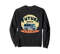 Future Roadie My First Concert Kids Music Tour Bus Adventure Sweatshirt, Unisexe pour Adultes, Noir, L