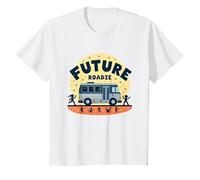 Future Roadie My First Concert Kids Music Tour Bus Adventure T-Shirt, Enfant, Blanc, 4 Ans