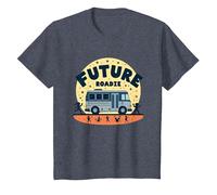 Future Roadie My First Concert Kids Music Tour Bus Adventure T-Shirt, Enfant, Bleu Chiné, 3 Ans