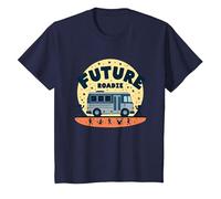 Future Roadie My First Concert Kids Music Tour Bus Adventure T-Shirt, Enfant, Bleu Marine, 8 Ans