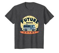 Future Roadie My First Concert Kids Music Tour Bus Adventure T-Shirt, Enfant, Chiné Foncé, 6 Ans