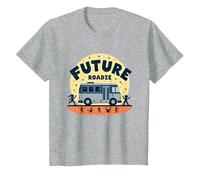 Future Roadie My First Concert Kids Music Tour Bus Adventure T-Shirt, Enfant, Gris Chiné, 12 Ans