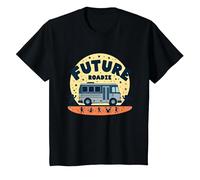 Future Roadie My First Concert Kids Music Tour Bus Adventure T-Shirt, Enfant, Noir, 2 Ans