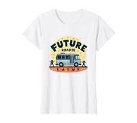 Future Roadie My First Concert Kids Music Tour Bus Adventure T-Shirt, Femme, Blanc, XS
