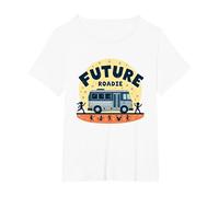 Future Roadie My First Concert Kids Music Tour Bus Adventure T-Shirt, Femme Grandes Tailles, Blanc, 1X