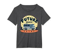 Future Roadie My First Concert Kids Music Tour Bus Adventure T-Shirt, Femme Grandes Tailles, Chiné Foncé, 6X