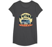Future Roadie My First Concert Kids Music Tour Bus Adventure T-Shirt, Fille, Chiné Foncé, XS