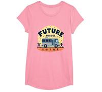 Future Roadie My First Concert Kids Music Tour Bus Adventure T-Shirt, Fille, Rose, M