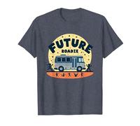 Future Roadie My First Concert Kids Music Tour Bus Adventure T-Shirt, Homme, Bleu Chiné, M