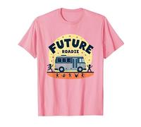 Future Roadie My First Concert Kids Music Tour Bus Adventure T-Shirt, Homme, Rose, L