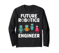 Future Robotics Engineer Funny Robot Engineering Kids Manche Longue