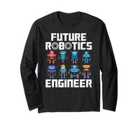 Future Robotics Engineer Funny Robot Engineering Kids Manche Longue