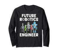 Future Robotics Engineer Funny Robot Engineering Kids Manche Longue