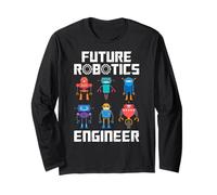Future Robotics Engineer Funny Robot Engineering Kids Manche Longue
