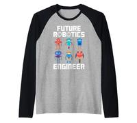 Future Robotics Engineer Funny Robot Engineering Kids Manche Raglan