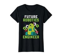 Future Robotics Engineer Robot Intelligence Artificielle IA T-Shirt Graphique avec Valeur, Femme, Noir, S