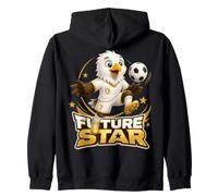 Future Soccer Star Eagle Kicking Football Design Sweat à Capuche