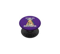 Future UFO Investigator Chats Mignons et soucoupes Volantes PopSockets PopGrip Adhésif